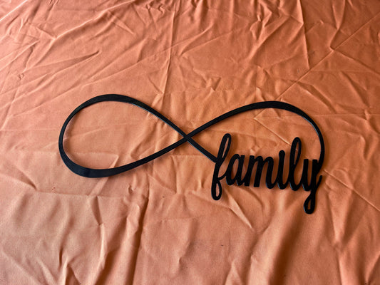 Infinity Family Metal Wall Art – Powder-Coated Steel